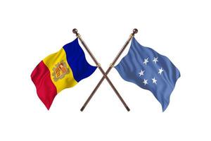 Andorra versus Micronesia Two Country Flags photo