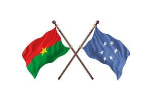 Burkina Faso versus Micronesia Two Country Flags photo