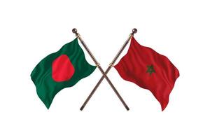 Bangladesh versus Morocco Two Country Flags photo