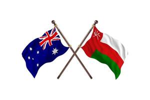 Australia versus Oman Two Country Flags photo