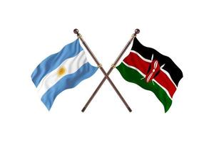 Argentina versus Kenya Two Country Flags photo