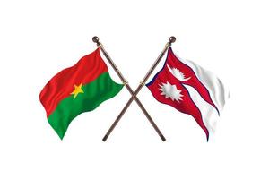 Burkina Faso versus Nepal Two Country Flags photo