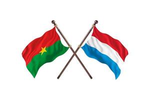 Burkina Faso versus Luxembourg Two Country Flags photo