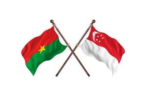 Burkina Faso versus Singapore Two Country Flags photo