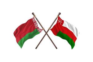 Belarus versus Oman Two Country Flags photo
