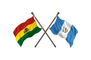 Bolivia versus Guatemala Two Country Flags photo