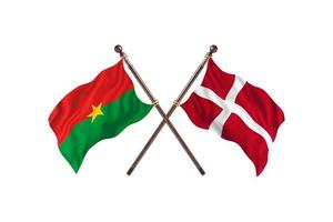 Burkina Faso versus Denmark Two Country Flags photo