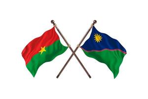 Burkina Faso versus Namibia Two Country Flags photo