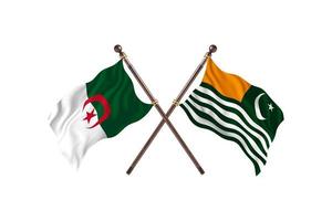 Algeria versus Kashmir Two Country Flags photo