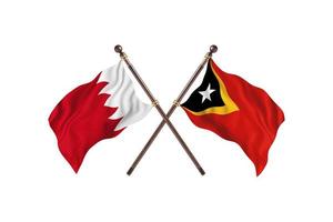 Bahrain versus Timor-Leste Two Country Flags photo