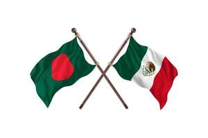 bangladesh contra méxico dos banderas de países foto