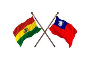 Bolivia versus Taiwan Two Country Flags photo