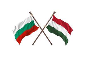 Bulgaria versus Hungary Two Country Flags photo