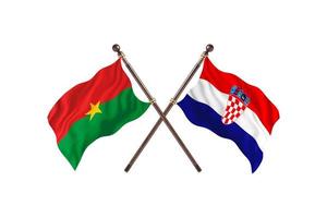 Burkina Faso versus Croatia Two Country Flags photo