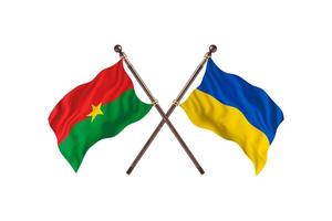 Burkina Faso versus Ukraine Two Country Flags photo