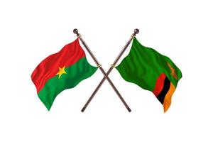 Burkina Faso versus Zambia Two Country Flags photo