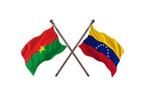 burkina faso versus venezuela dos banderas de pais foto