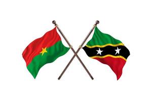 Burkina Faso versus Saint Kitts and Nevis Two Country Flags photo