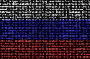 la bandera de rusia se representa en la pantalla con el código del programa. el concepto de tecnología moderna y desarrollo de sitios foto