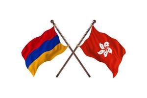 Armenia versus Hong Kong Two Country Flags photo