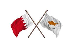 Bahrain versus Cyprus Two Country Flags photo