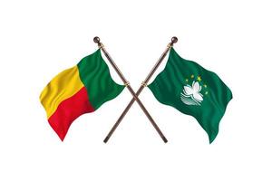 Benin versus Macau Two Country Flags photo