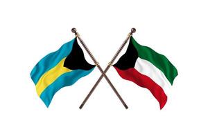 Bahamas versus Kuwait Two Country Flags photo