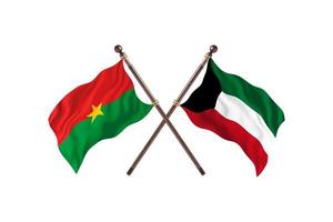 Burkina Faso versus Kuwait Two Country Flags photo