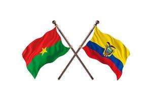 Burkina Faso versus Ecuador Two Country Flags photo