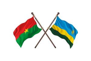Burkina Faso versus Rwanda Two Country Flags photo