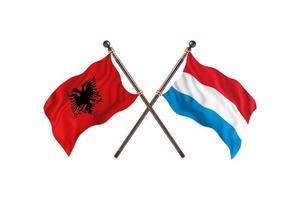 albania contra luxemburgo dos banderas de países foto