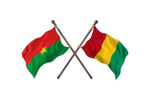 Burkina Faso versus Guinea Two Country Flags photo