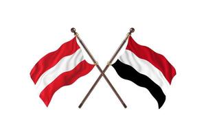 Austria versus Yemen Two Country Flags photo