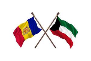 Andorra versus Kuwait Two Country Flags photo