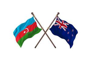 Azerbaijan versus New Zealand Two Country Flags photo