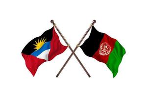Antigua and Barbuda versus Afghanistan Two Country Flags photo