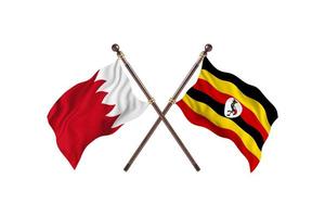 Bahrain versus Uganda Two Country Flags photo