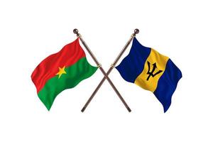 Burkina Faso versus Barbados Two Country Flags photo