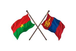 Burkina Faso versus Mongolia Two Country Flags photo