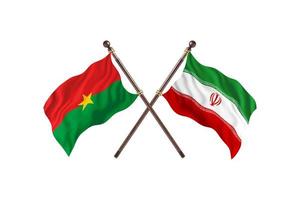 Burkina Faso versus Iran Two Country Flags photo