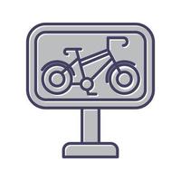 icono de vector de carril bici