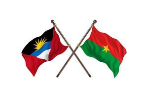 Antigua and Barbuda versus Burkina Faso Two Country Flags photo