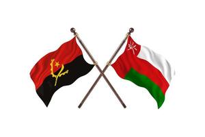 Angola versus Oman Two Country Flags photo