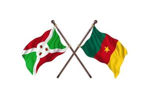 Burundi versus Cameroon Two Country Flags photo