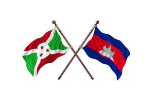 Burundi versus Cambodia Two Country Flags photo