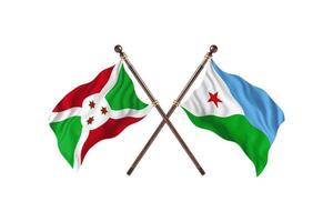 Burundi versus Djibouti Two Country Flags photo