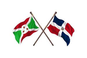 burundi contra república dominicana dos banderas de países foto