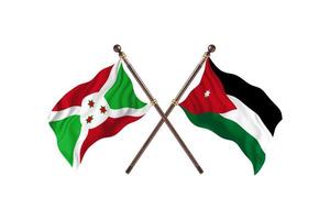 Burundi versus Jordan Two Country Flags photo