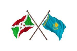 Burundi versus Kazakhstan Two Country Flags photo