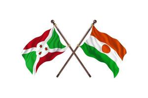 Burundi versus Niger Two Country Flags photo
